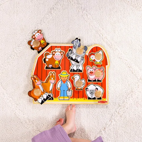 Miniatura 7 de Melissa & Doug - Rompecabezas jumbo de granja con pomos