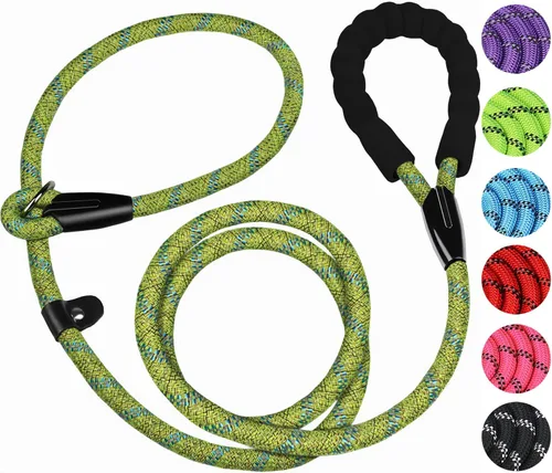 Miniatura 17 de Correa para perro de 3.9 pies, duradera, de alta calidad, resistente, con mango acolchado cómodo e hilos altamente reflectantes para perros Negro