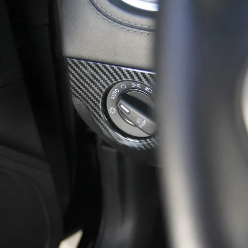 Miniatura 4 de Adhesivo de panel de botón de interruptor de faro de fibra de carbono para Dodge Charger 2011+/ Chrysler 300 2015-2021