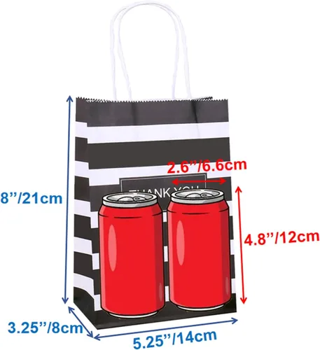 Miniatura 2 de 50 bolsas pequeñas de regalo de papel de estraza de 5.25 x 3.75 x 8 pulgadas para recuerdos de fiesta, día de San Valentín, cumpleaños, boda, Acción