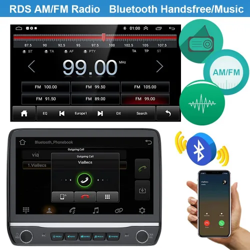Miniatura 6 de Radio de coche estéreo unidad principal para Ford F150 2009 2010 2011 2012 2013 2014 con Carplay inalámbrico Android Auto 10 pulgadas pantalla