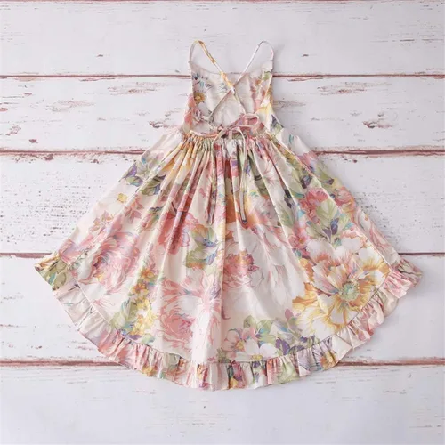 Miniatura 5 de Vestido de bebé de algodón casual de verano floral vintage para niñas
