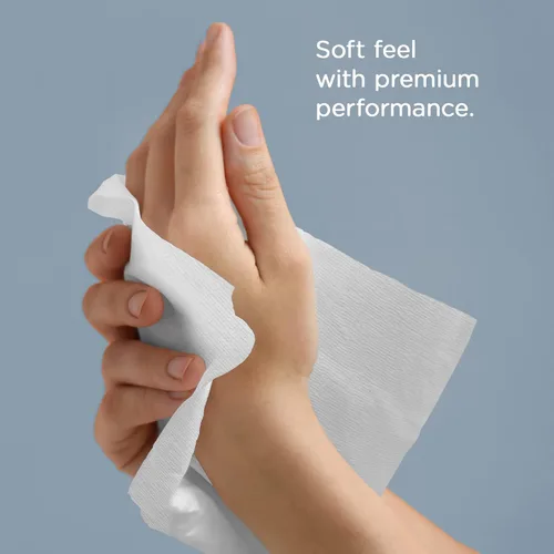 Miniatura 7 de Kleenex Professional Toallas universales de papel duro, a granel (11090), núcleo duro de 1.5 pies, bolsillos de absorción premium, blanco