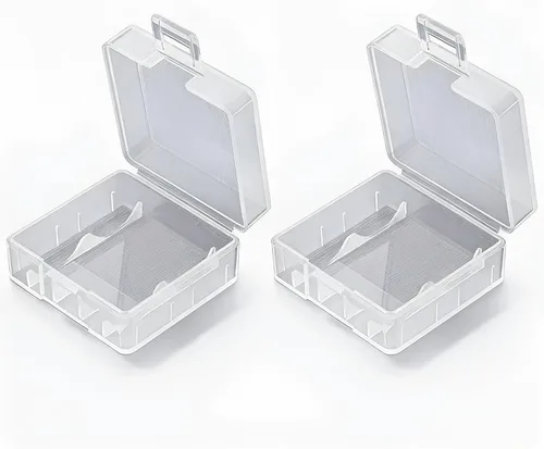 Miniatura 9 de Heyiarbeit Caja de almacenamiento de batería para 8 pilas AA, color transparente (paquete de 1)