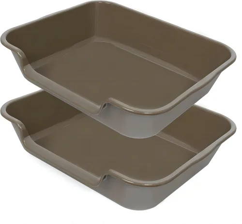 Miniatura 21 de 1 paquete de caja de arena extra grande para gatos (material ABS), corral de arena para gatos mayores de entrada baja para gatos geriátricos