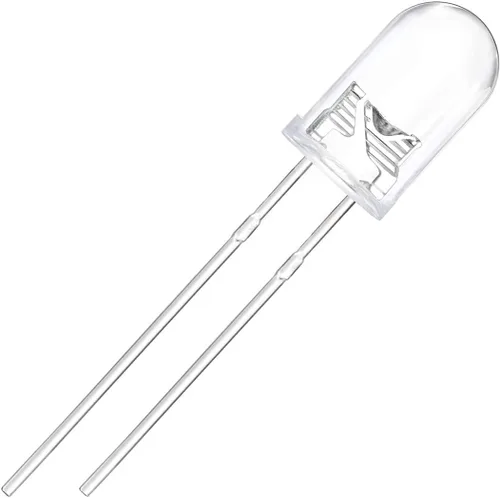 Miniatura 4 de 100 unids/lote Transparente Redondo 0.197 in 3V Super Brillante Agua Claro Verde Rojo Blanco Amarillo Azul Bombillas LED Diodo Emisor F5 (Blanco)