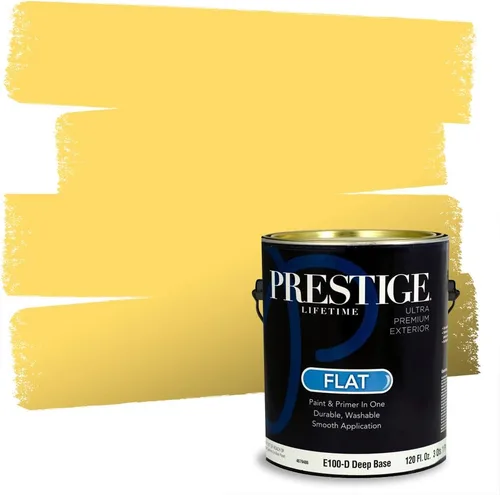 Miniatura 3 de PRESTIGE Pinturas Pintura Exterior e Imprimación En Uno, 1 Galón, Satinado, Pareja Comparable de Benjamin Moore* Amarillo* 320BM-PCM