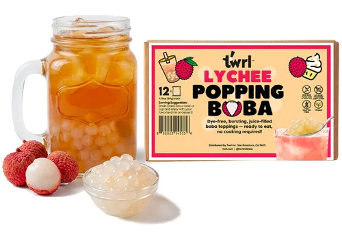 Miniatura 12 de Twrl Cobertura de té Boba de burbujas de azúcar morena – Perlas Boba taiwanesas, cobertura de tapioca estilo café, instantáneo, perfecto para té