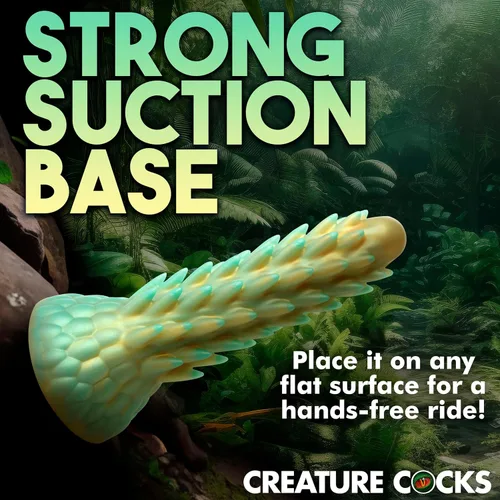 Miniatura 4 de CREATURE COCKS Consolador de silicona para reptiles puntiagudos para hombres, mujeres y parejas. Firme y flexible, base de succión fuerte
