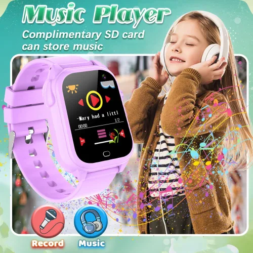 Miniatura 6 de Tywop Reloj inteligente impermeable para niños, reloj inteligente para niños y niñas de 3 a 12 años, juguetes de aprendizaje, regalos de cesta