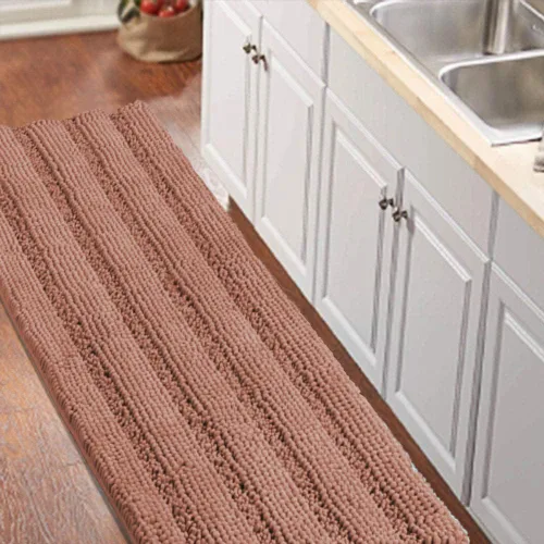 Miniatura 141 de Turquoize Alfombras de Baño de Chenilla Peludas Alfombra de Baño Antideslizante Gruesas Alfombras Peludas para Baño Chenilla Juego de Alfombra