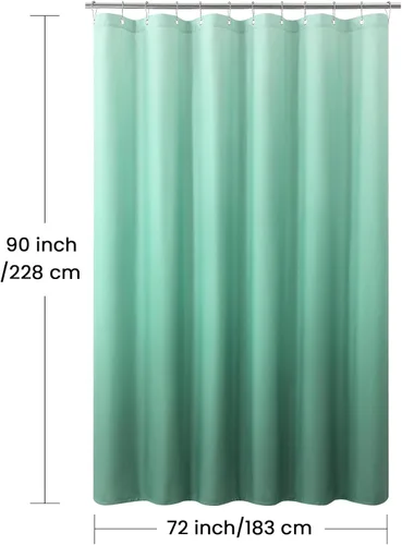 Miniatura 66 de Cortinas de Ducha Negras, Cortinas de Ducha de Poliéster Impermeable con Rayas Horizontales Degradadas en Blanco y Negro Modernas para Baño, 72x72