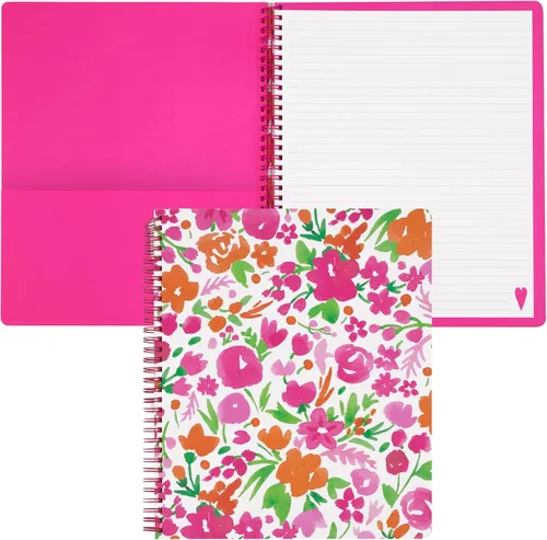 Miniatura 17 de Steel Mill & Co - Lindo cuaderno de espiral grande con rayas universitarias, 11 x 9.5 pulgadas con tapa dura duradera y 160 páginas forradas, puntos