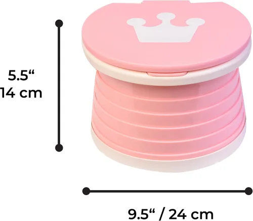 Miniatura 2 de Orinal para niños pequeños – Asiento de entrenamiento plegable para niños pequeños – Entrenador de inodoro portátil de viaje para bebés niños