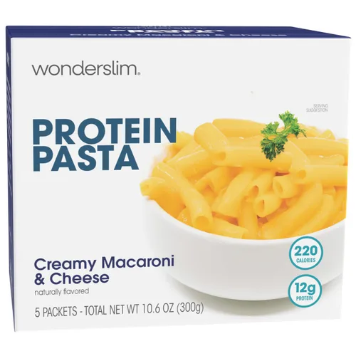 Miniatura 10 de Pasta de proteína WonderSlim, Queso Picante, 130 Calorías, 12g de Proteína (7 unidades)