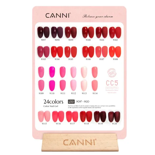 Miniatura 2 de CANNI 30 piezas de 9 ml de kit de esmalte de uñas de gel sin hema, kit de esmalte de uñas de gel de color rojo oscuro, rosa intenso, púrpura