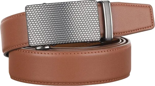 Miniatura 3 de Zitahli Cinturón para hombre, vestido de cinturón de trinquete con cuero de primera calidad de 1 38 pulgadas, cinturón deslizante con hebilla