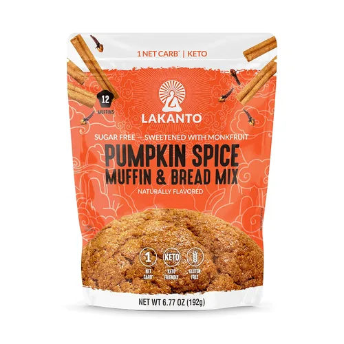 Miniatura 9 de Lakanto Mezcla para muffins de arándanos sin azúcar - Sabor natural, endulzada con edulcorante de fruta de monje, amigable con la dieta keto, 3