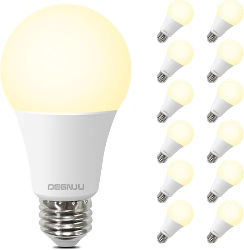 Miniatura 11 de DEGNJU - Bombillas LED A19 13 W, equivalente a 100 W, 2700 K, luz blanca suave, 1500 lúmenes, base E26, no regulable, 13 W de luz blanca brillante