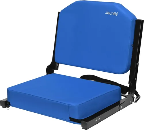 Miniatura 9 de Jauntis Asientos de estadio para gradas, asientos para gradas con respaldo y cojín de espuma ultra acolchados y cómodos, sillas de estadio Negro