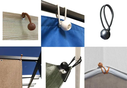 Miniatura 2 de Cuerdas elásticas para toldo, 6 pulgadas, 6 piezas (1, marrón)