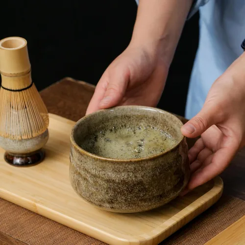 Miniatura 5 de AIYICIII Juego de batidor de matcha (7 piezas) – Juego de matcha con batidor, cuenco de boquilla para verter (15 onzas), soporte para Chasen, tamiz
