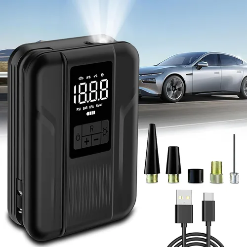 Inflador de neumáticos, compresor de aire portátil, bomba de aire portátil para inflador de neumáticos de automóvil, inflador de neumáticos de