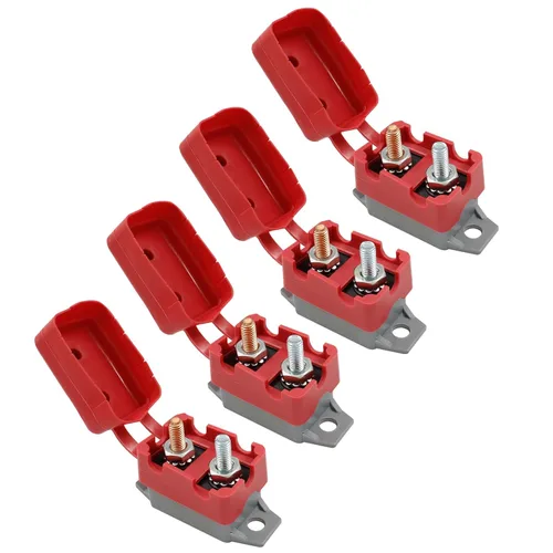 Miniatura 7 de Bonsicoky Disyuntor de reinicio automático de 15 A 12 V con tapa y perno, interruptor de parada corta para automóvil, barco, RV