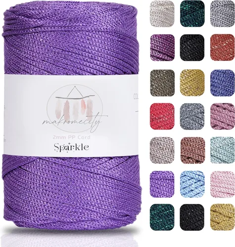 Miniatura 37 de Makromecity, 2 carretes de cordón de macramé de poliéster de 2 mm x 250 yardas (750 pies) de 2 mm de cordón de polipropileno para macramé, ideal