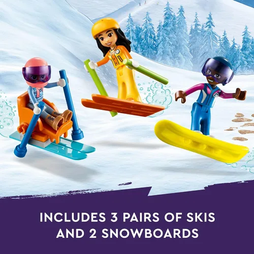Miniatura 10 de LEGO Friends Pista de Esquí y Café Navideño de Construcción de Juguetes - Figuras de Juego de Simulación y Juegos de Construcción para Niñas