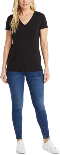 Miniatura 2 de Nautica Camiseta de algodón elástico con cuello en V para mujer Easy Comfort