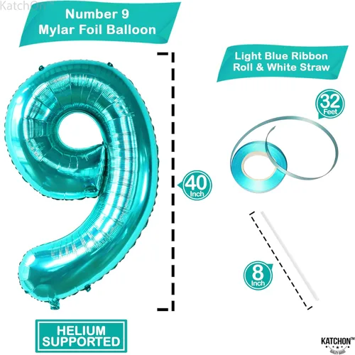 Miniatura 20 de KatchOn, Globo azul del número 1 para el primer cumpleaños, grande, 40 pulgadas, globo azul número 1 para primer cumpleaños, globo azul marino