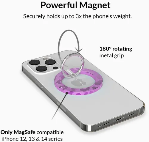 Miniatura 3 de VELVET CAVIAR Compatible con MagSafe Phone Grip – Soporte de anillo magnético con soporte ajustable – Accesorios MagSafe extraíbles para iPhone 16