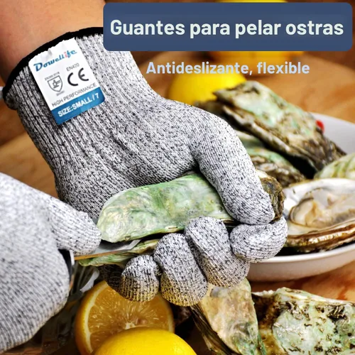 Miniatura 2 de Dowellife - Guantes resistentes al corte, de grado alimenticio, protección de nivel 5, guantes de seguridad para cocina, para chefs, para abrir
