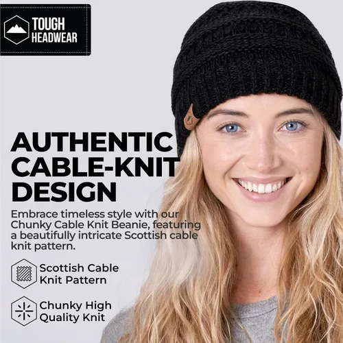 Miniatura 2 de Gorro de punto para mujer, cálido y suave, elástico, para clima frío de Tough Headwear