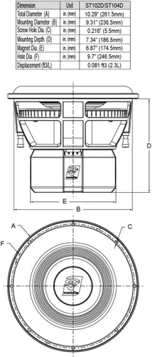 Miniatura 3 de CERWIN-VEGA! Stroker ST102D - Sistema de subwoofer de audio para automóvil de 2 ohmios 800 W RMS dual de 10 pulgadas