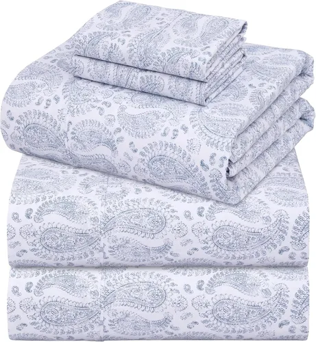 Miniatura 47 de ZOYER Sábanas de percal 100 % algodón tamaño King, refrescantes y transpirables para personas que duermen con calor, ropa de cama crujiente