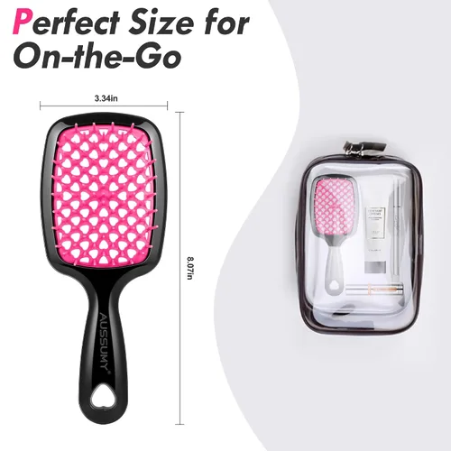 Miniatura 7 de 2 Pack Cepillo para Desenredar con Ventilación - Cepillo Desenredante con Cerdas Suave para Cabello Sin Enredos - Ideal para Cabello Natural