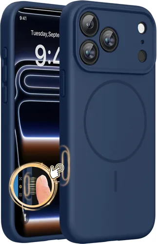 Miniatura 192 de Miracase Funda diseñada para iPhone 13, con protector de pantalla de vidrio templado, forro de microfibra suave antiarañazos, funda de goma