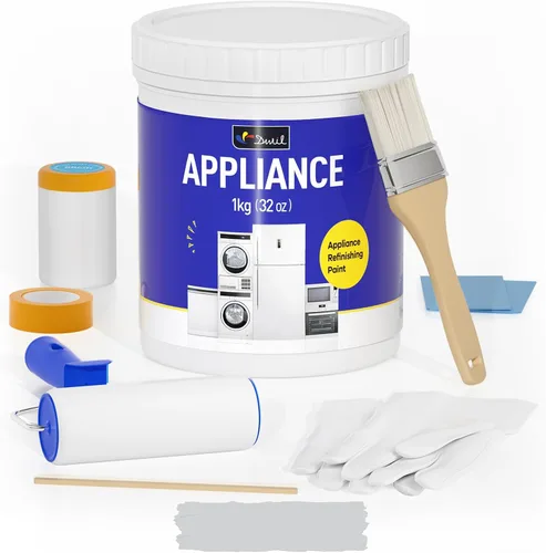 Miniatura 8 de DWIL Pintura para electrodomésticos para refrigerador, pintura a base de agua, interior, para superficie de plástico y metal en lavavajillas, Blanco