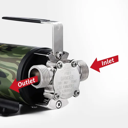 Miniatura 6 de TIGEROAR Bomba de agua de 12 V, bomba de transferencia de agua de 330 GPH RV estanque de lluvia con manguera de bomba de succión de 6 pies y kit