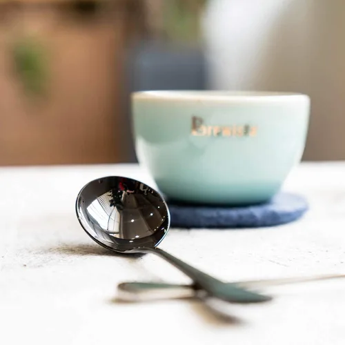 Miniatura 2 de watchget Cuchara de café profesional – Cuchara medidora redonda de acero inoxidable de 5.9 pulgadas para expreso, café especial, baristas, negro