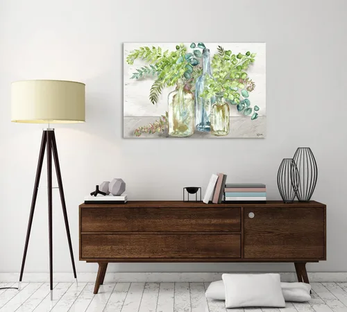 Miniatura 4 de Jaxson Rea Tre Sorelle Studios, lienzo envuelto en galería "Vintage Specimen Bottles & Ferns II", 60 x 40 pulgadas
