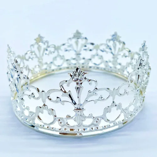 Decoración vintage para tartas de princesa para bodas, decoración de tartas, color plateado