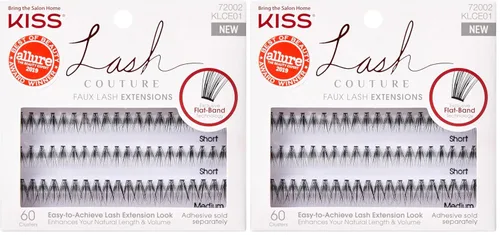 Miniatura 7 de Juego de extensiones de pestañas de imitación KISS Lash Couture, racimos de pestañas, 20 hebras de pestañas cada uno, longitudes variadas