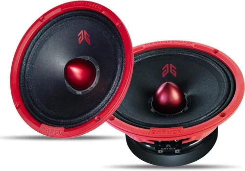 Miniatura 17 de MX80P1 Altavoz de Rango Medio de 8 Pulgadas 480 Vatios 4 Ohmios Tapa Antipolvo Naranja, Altavoces de Audio de Calidad Premium para Puerta