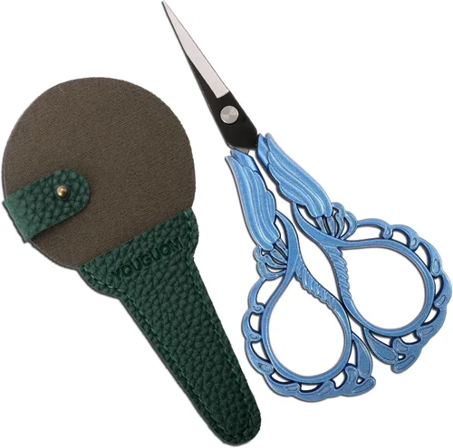 Miniatura 16 de YOUGUOM Tijeras pequeñas para bordar, tijeras de costura para manualidades, tijeras de punta afilada para costura, roscado, manualidades