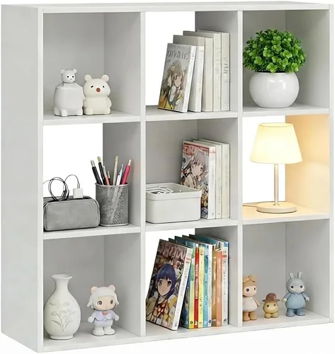 Miniatura 12 de Organizador de almacenamiento de 9 cubos, estantería reversible, estantería de cubo abierta, almacenamiento moderno grande para sala de estar