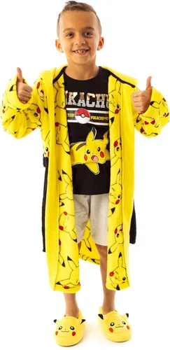 Miniatura 2 de Pokemon Albornoz Pikachu con orejas 3D para niños y niñas