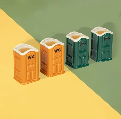 Miniatura 4 de Graciosos vasos de chupito de cerámica Porta Potty: Elefante Blanco Broma Divertidos Novedades Regalos de Intercambio de Fiesta Yankee para Adultos